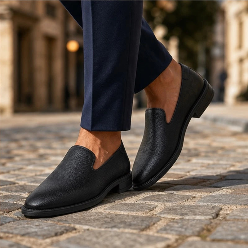 Burton Polished Leather Loafers - Black - leather loafers - Brondals - Image 3