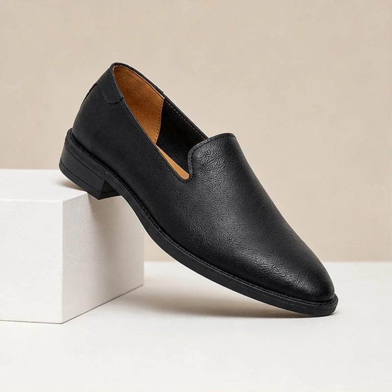 Burton Polished Leather Loafers - Black - Shoes - Brondals - Image 1
