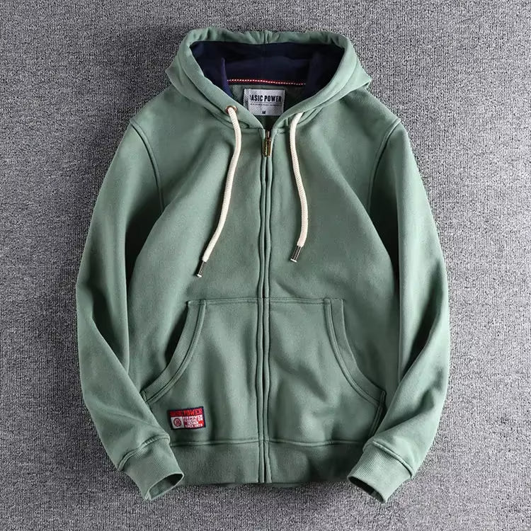Sudadera con capucha Velcorra con cremallera