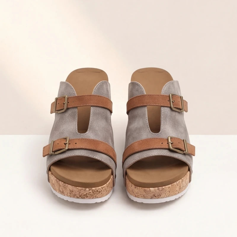 Mellina Platform Sandals - Gray - platform sandals - Brondals - Image 3