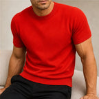 Callan Merino Cashmere T-Shirt - Red - men's t-shirt - Brondals - Image 2
