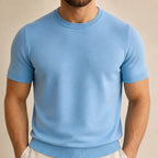 Callan Merino Cashmere T-Shirt - Blue - T-Shirts - Brondals - Image 1