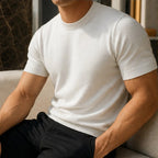 Callan Merino Cashmere T-Shirt - White - men's t-shirt - Brondals - Image 2