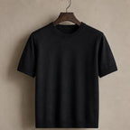 Callan Merino Cashmere T-Shirt - Black - merino wool - Brondals - Image 3