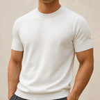 Callan Merino Cashmere T-Shirt - White - T-Shirts - Brondals - Image 1