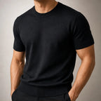 Callan Merino Cashmere T-Shirt - Black - T-Shirts - Brondals - Image 1