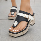 Candela Buckle Thong Sandal - Black - thong sandal - Brondals - Image 3