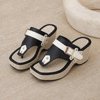 Candela Buckle Thong Sandal - Black - women's sandals - Brondals - Image 2