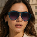 Capella Shades - Blue Leopard - oversized sunglasses - Brondals - Image 3