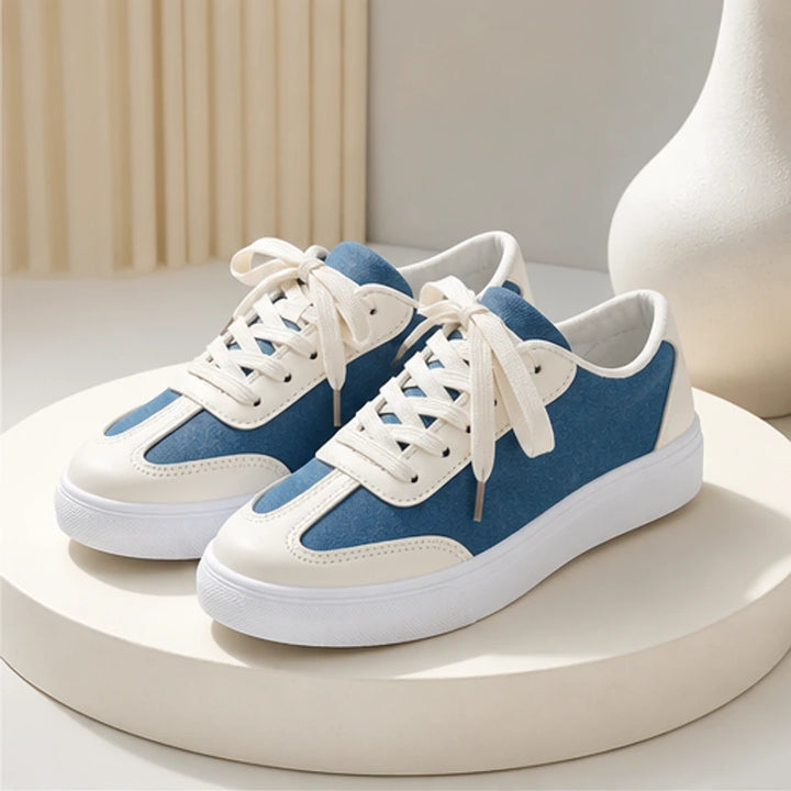 Capri Denim Low-Top Sneaker - Off White - Sneakers - Brondals - Image 1
