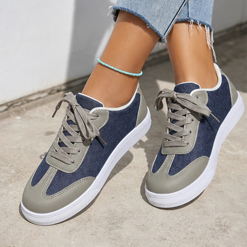 Capri Denim Low-Top Sneaker - Taupe Gray - casual shoes - Brondals - Image 5