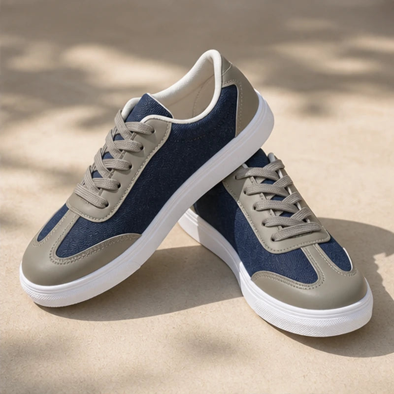 Capri Denim Low-Top Sneaker - Taupe Gray - women's sneakers - Brondals - Image 2