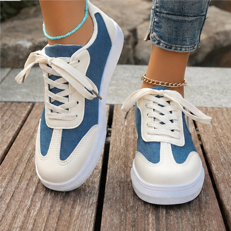 Capri Denim Low-Top Sneaker - Off White - denim sneakers - Brondals - Image 3