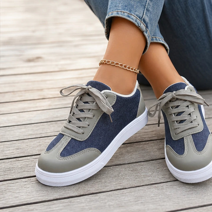 Capri Denim Low-Top Sneaker - Taupe Gray - women's footwear - Brondals - Image 6