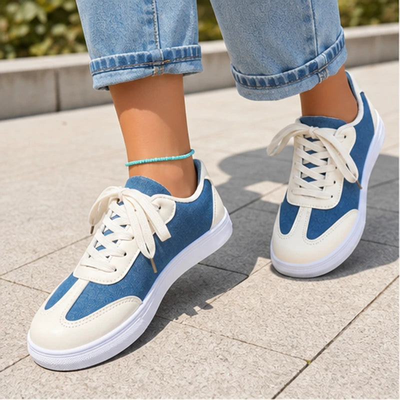 Capri Denim Low-Top Sneaker - Off White - low-top sneakers - Brondals - Image 4