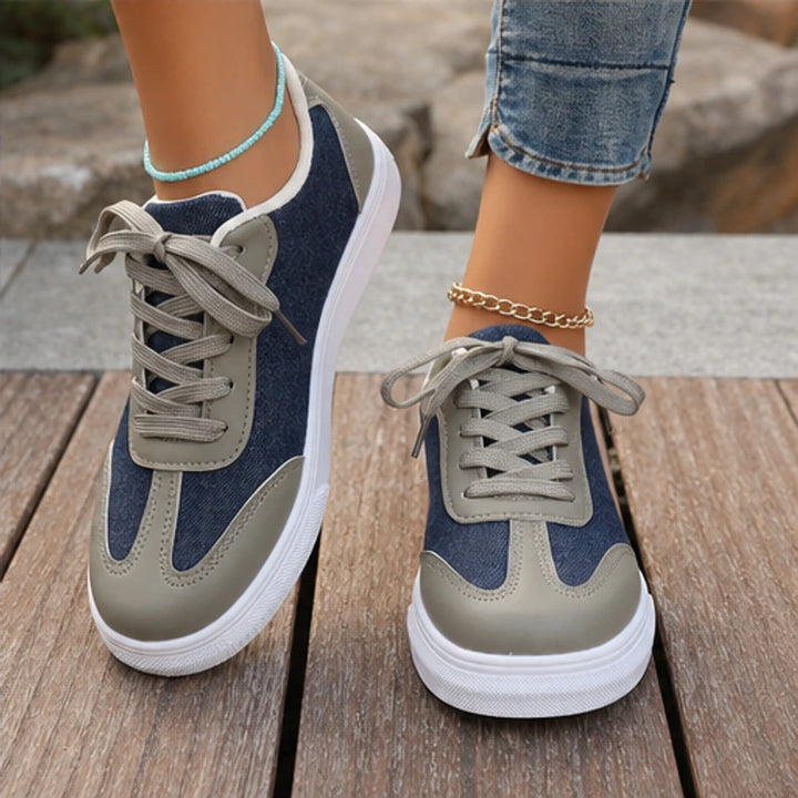 Capri Denim Low-Top Sneaker - Taupe Gray - low-top sneakers - Brondals - Image 4