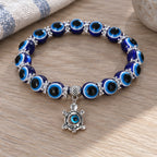 Carlotte Evil Eye Beaded Stretch Anklet with Charm - Turtle - Jewelry > Anklets > Beaded Charm Anklets - Brondals - Image 2