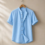 Carver Lightweight Linen Shirt - Blue - Shirt - Brondals - Image 1