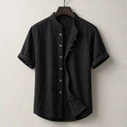 Carver Lightweight Linen Shirt - Black - Shirt - Brondals - Image 1