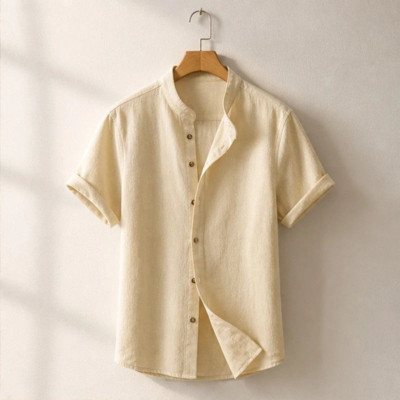 Carver Lightweight Linen Shirt - Sand - Shirt - Brondals - Image 1