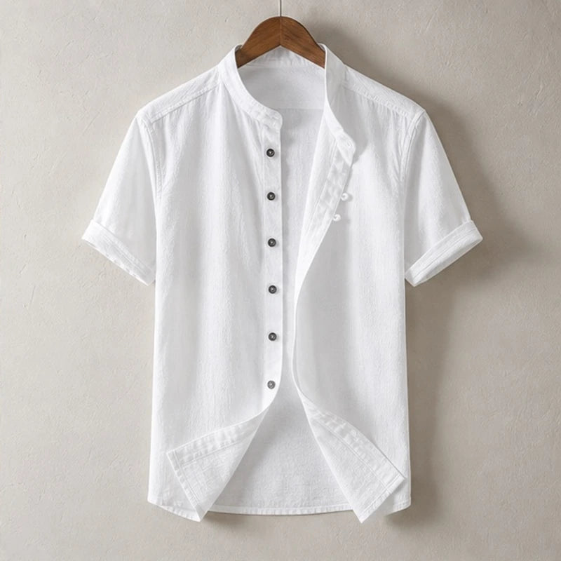 Carver Lightweight Linen Shirt - White - Shirt - Brondals - Image 1