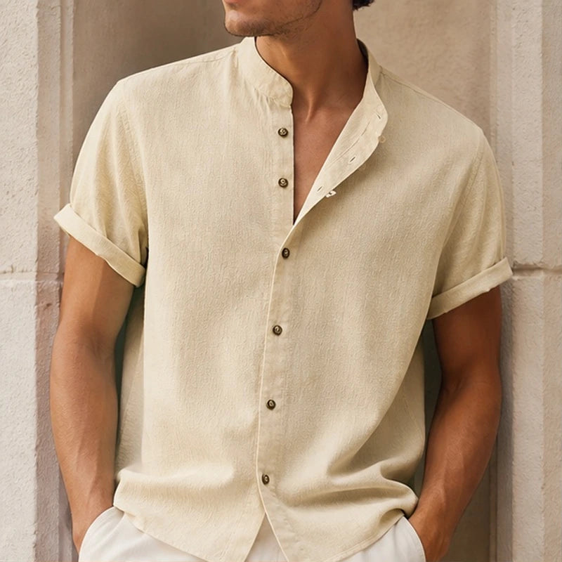 Carver Lightweight Linen Shirt - Sand - linen shirt - Brondals - Image 2