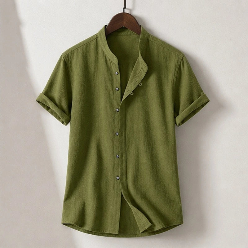 Carver Lightweight Linen Shirt - Green - Shirt - Brondals - Image 1