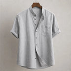 Carver Lightweight Linen Shirt - Gray - Shirt - Brondals - Image 1