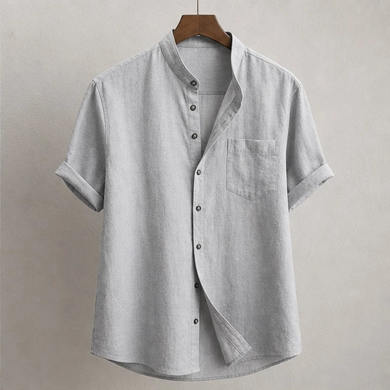 Carver Lightweight Linen Shirt - Gray - Shirt - Brondals - Image 1