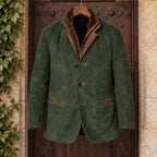 Caspar Men's Leather Button-Up Jacket - Green - Jackets for Men - Brondals - Image 2