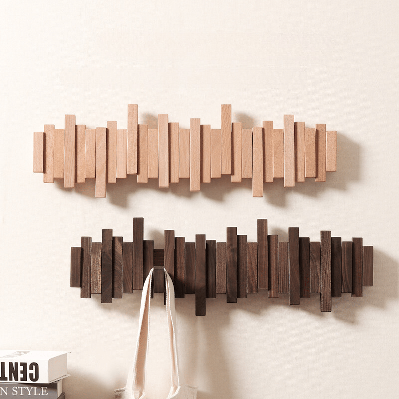 Handmade Wooden Wall Mounted Coat Rack
