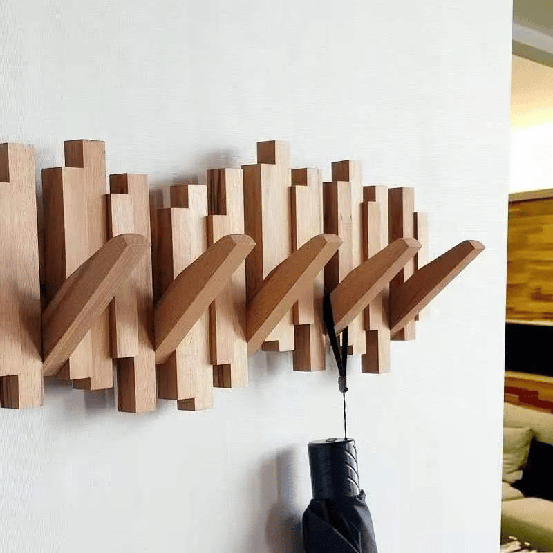 Handmade Wooden Wall Mounted Coat Rack