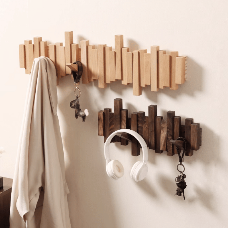 Handmade Wooden Wall Mounted Coat Rack