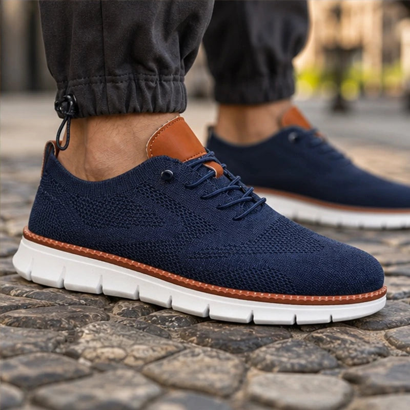 Colby Everyday Sneaker - Blue - knit upper - Brondals - Image 4