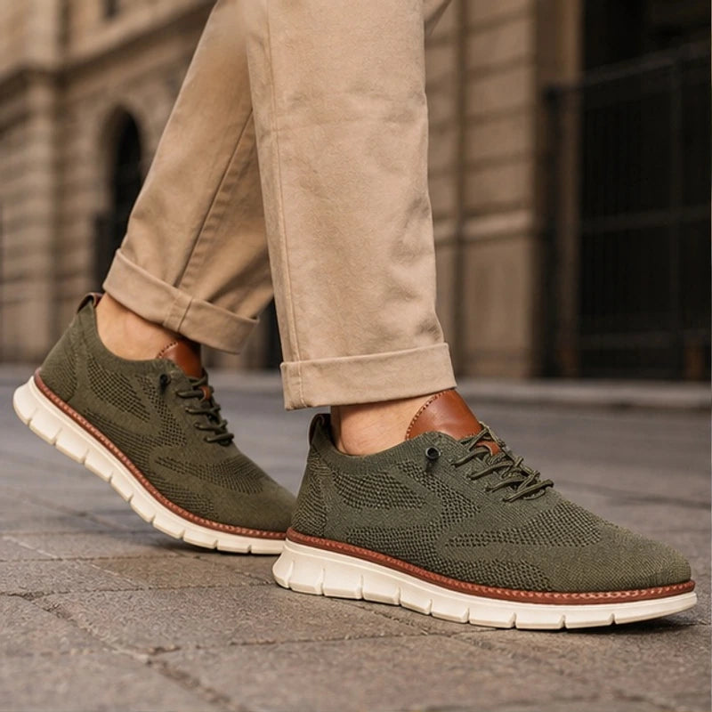 Colby Everyday Sneaker - Military Green - knit upper - Brondals - Image 4