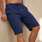 Corbin Knee-Length Linen Shorts - Deep Navy - men's shorts - Brondals - Image 2