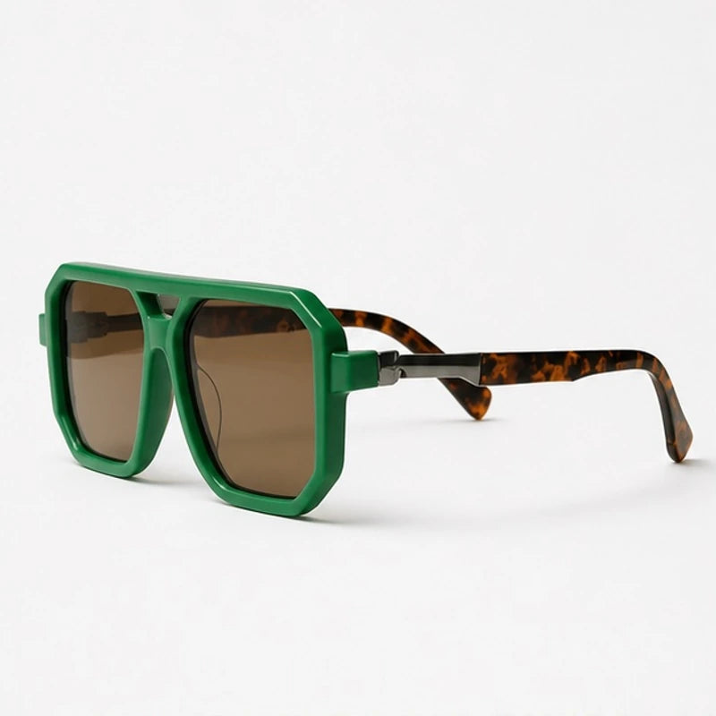 Corsica Statement Shades - Leopard Green - Sunglasses - Brondals - Image 1