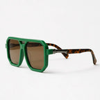 Corsica Statement Shades - Leopard Green - Sunglasses - Brondals - Image 1