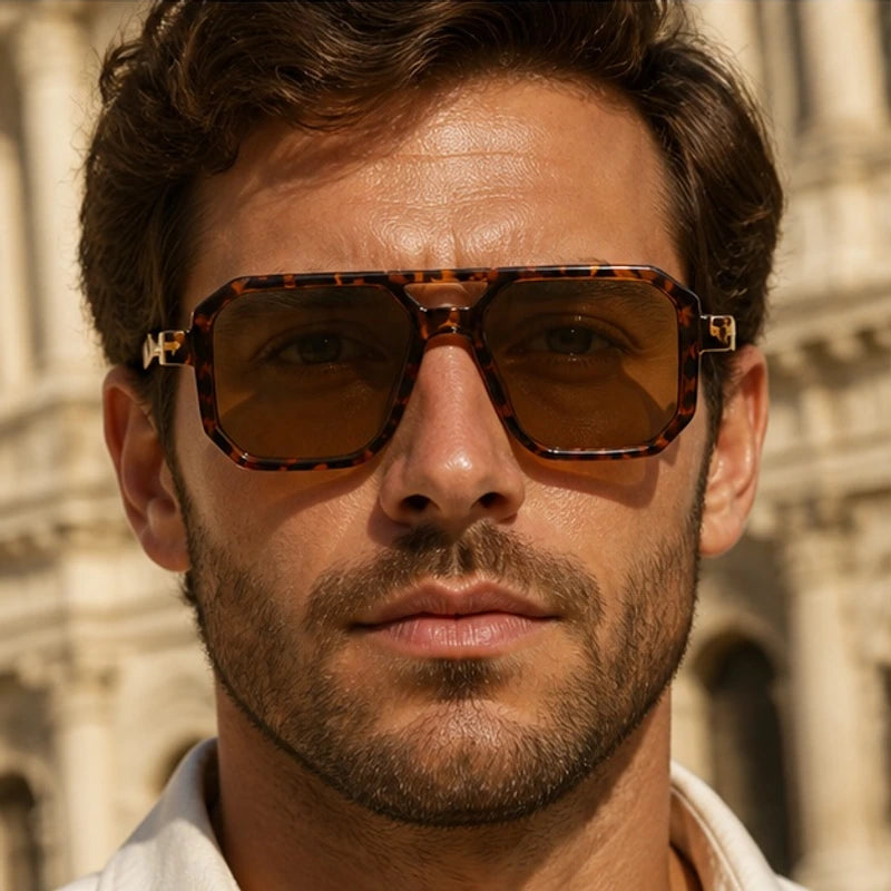 Corsica Statement Shades - Leopard Brown - leopard print - Brondals - Image 3