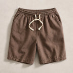 Crawford Drawstring Shorts - Brown - Shorts - Brondals - Image 1