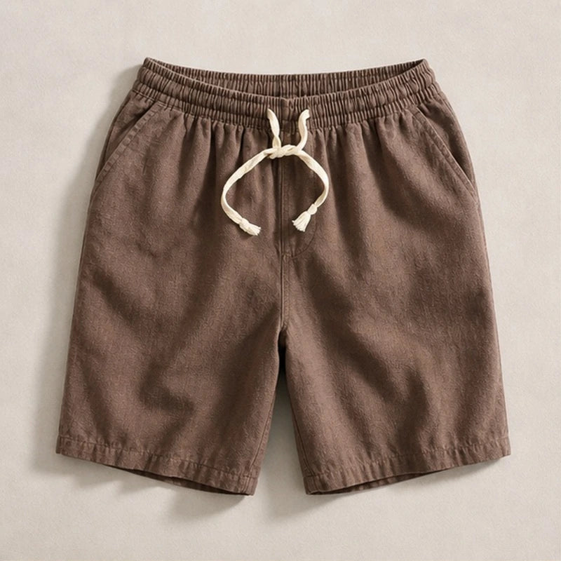 Crawford Drawstring Shorts - Brown - Shorts - Brondals - Image 1