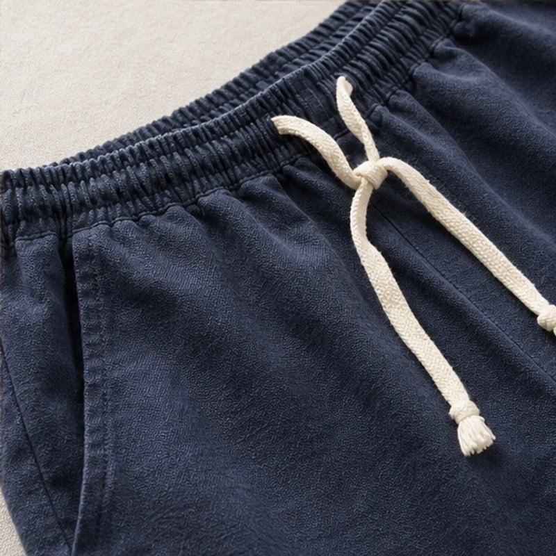 Crawford Drawstring Shorts - Navy Blue - men's shorts - Brondals - Image 2