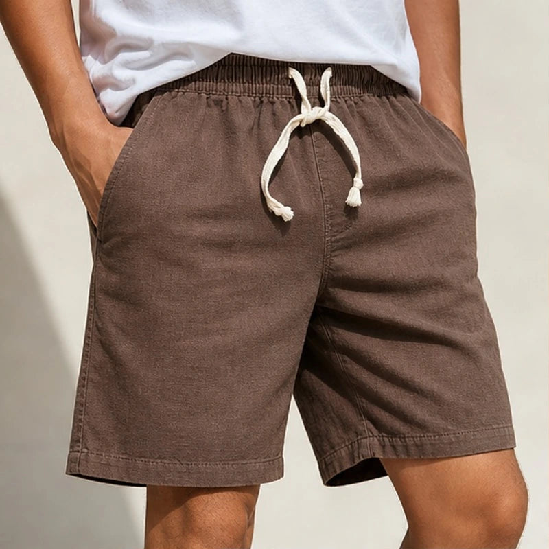 Crawford Drawstring Shorts - Brown - men's shorts - Brondals - Image 2
