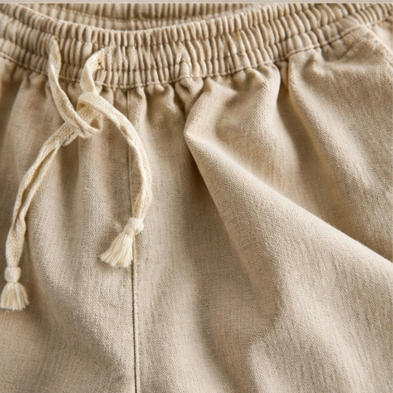 Crawford Drawstring Shorts - Beige - men's shorts - Brondals - Image 2