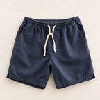 Crawford Drawstring Shorts - Navy Blue - Shorts - Brondals - Image 1
