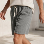 Crawford Drawstring Shorts - Gray - organic cotton - Brondals - Image 4