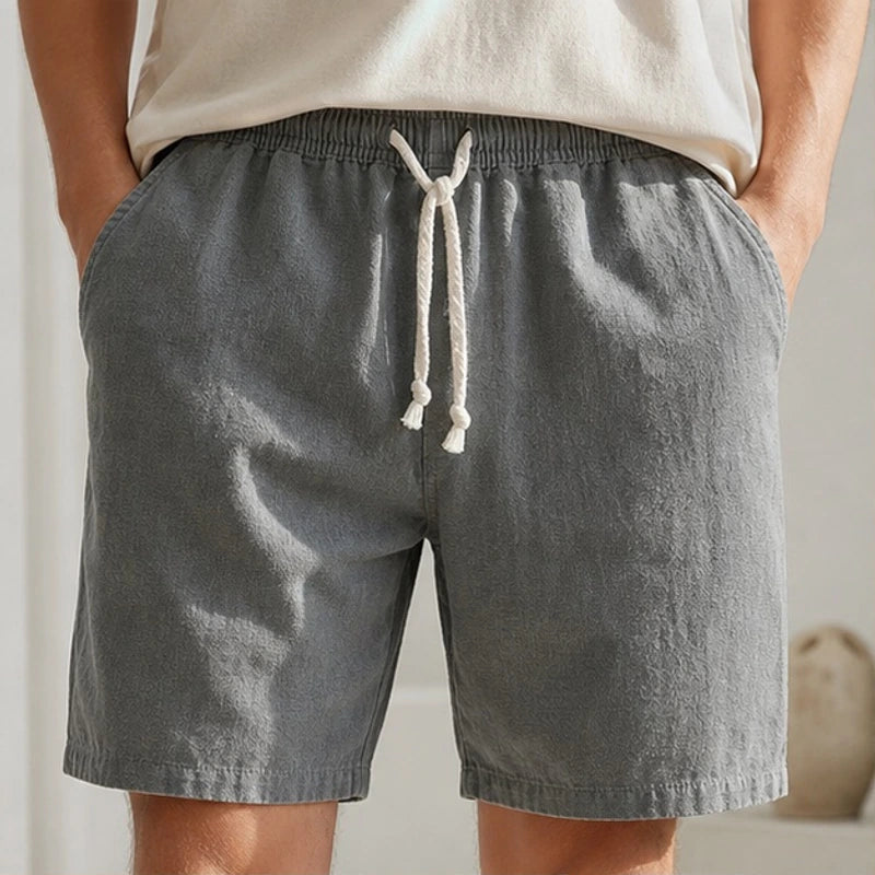 Crawford Drawstring Shorts - Gray - men's shorts - Brondals - Image 2
