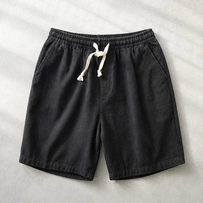 Crawford Drawstring Shorts - Classic Black - Shorts - Brondals - Image 1