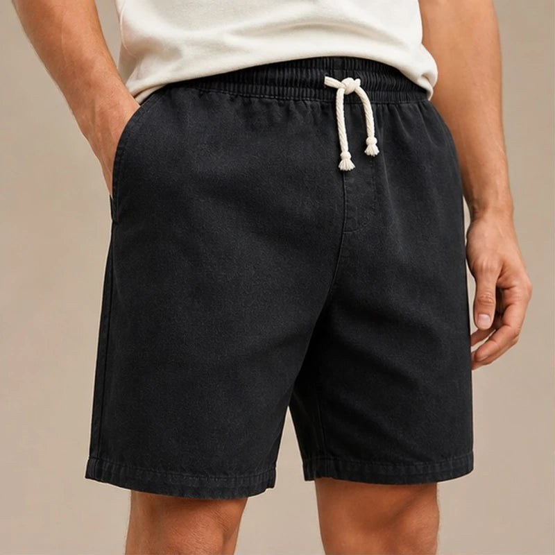 Crawford Drawstring Shorts - Classic Black - men's shorts - Brondals - Image 2