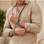 Cullen Linen Button-Up Shirt - Sand Beige - linen shirt - Brondals - Image 3